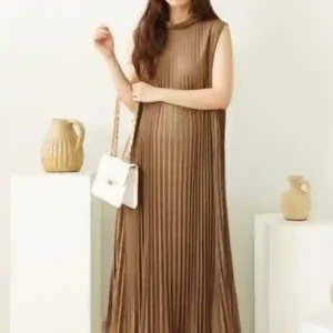 Gamis Maxi Plisket Elegan – Hyget Super Premium, Flowing & Anggun