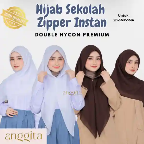 Hijab Sekolah Premium Nyaman & Rapi – Bahan Adem, Seragam Putih/Pramuka - Image 5